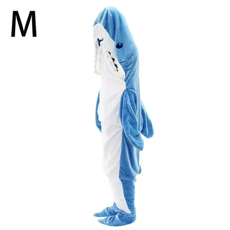 ComfySharky: Cozy Cartoon Shark Blanket Pajamas 