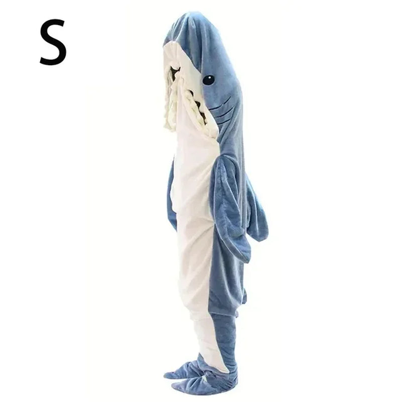 ComfySharky: Cozy Cartoon Shark Blanket Pajamas 