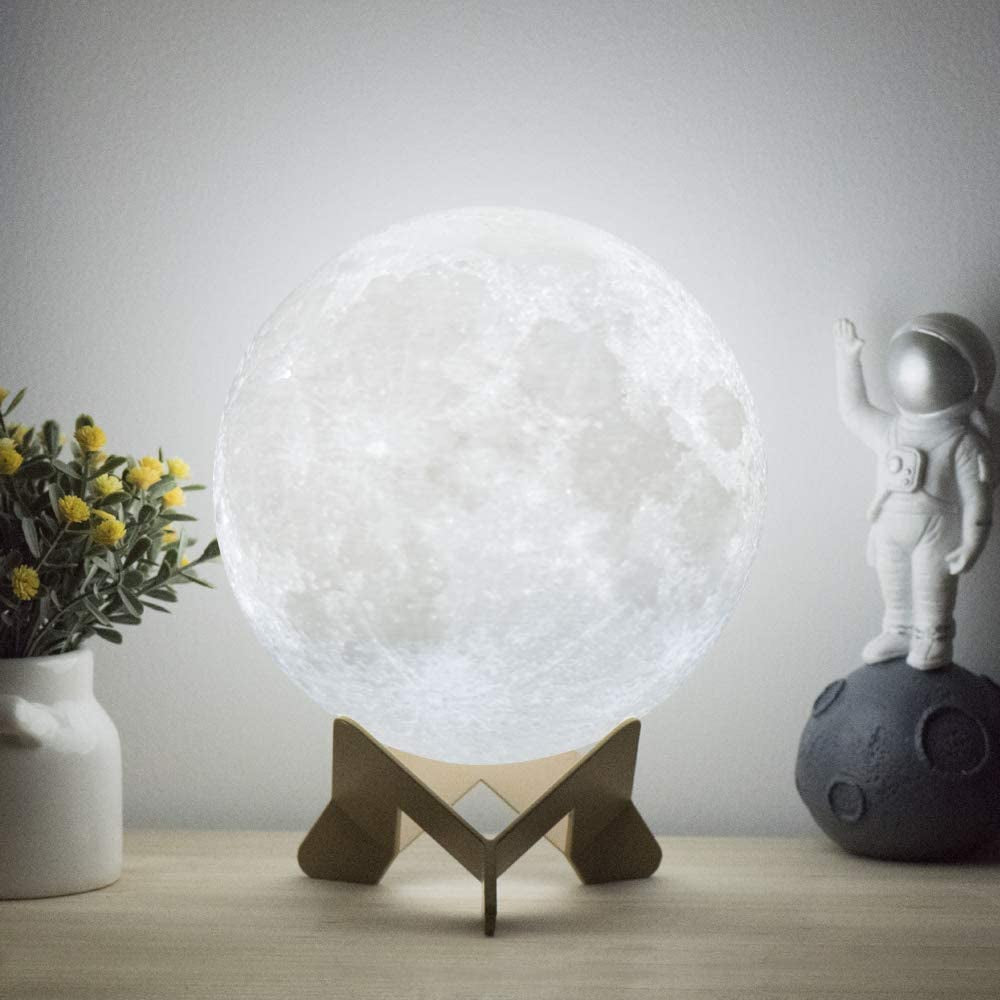 Lunar Glow Lamp: USB-Chargeable Moon Night Light 