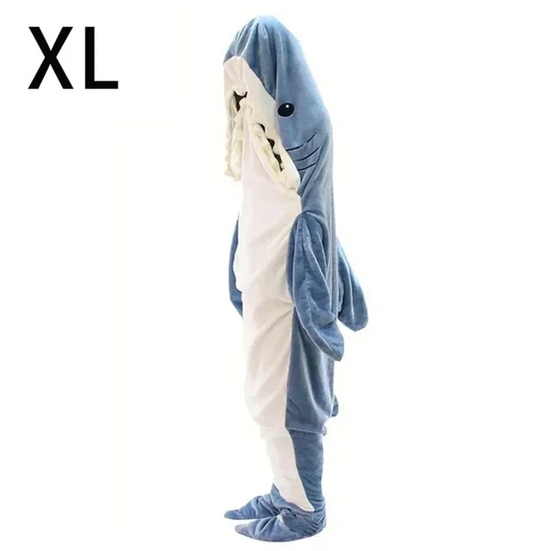 ComfySharky: Cozy Cartoon Shark Blanket Pajamas 