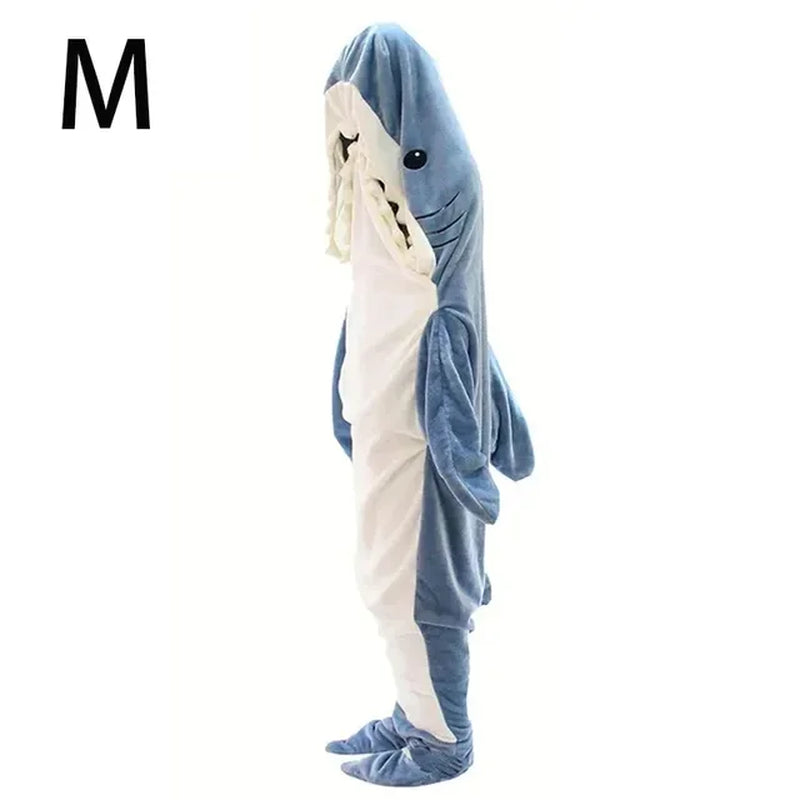 ComfySharky: Cozy Cartoon Shark Blanket Pajamas 