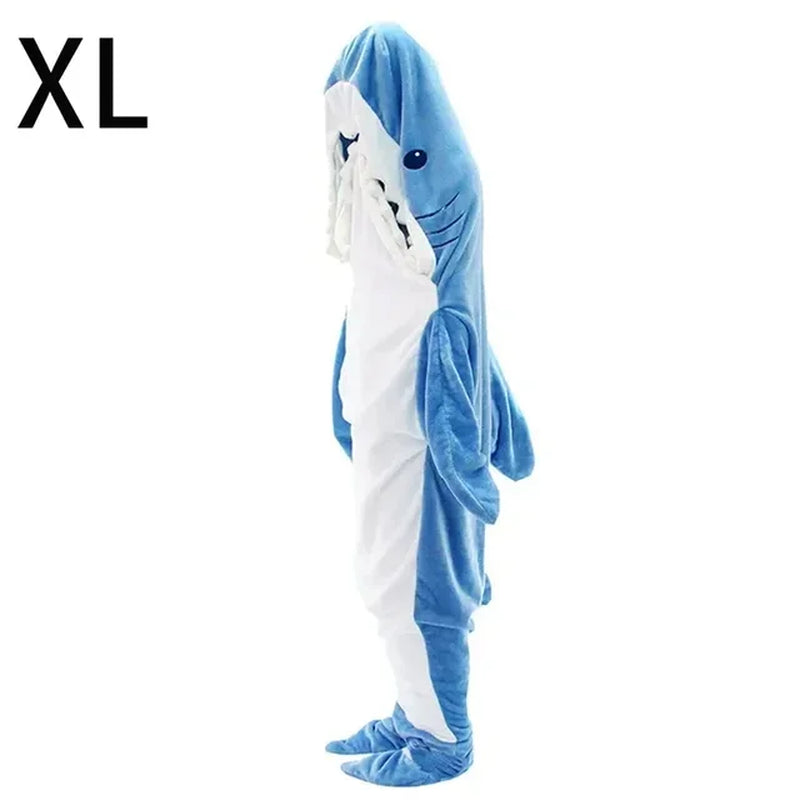 ComfySharky: Cozy Cartoon Shark Blanket Pajamas 