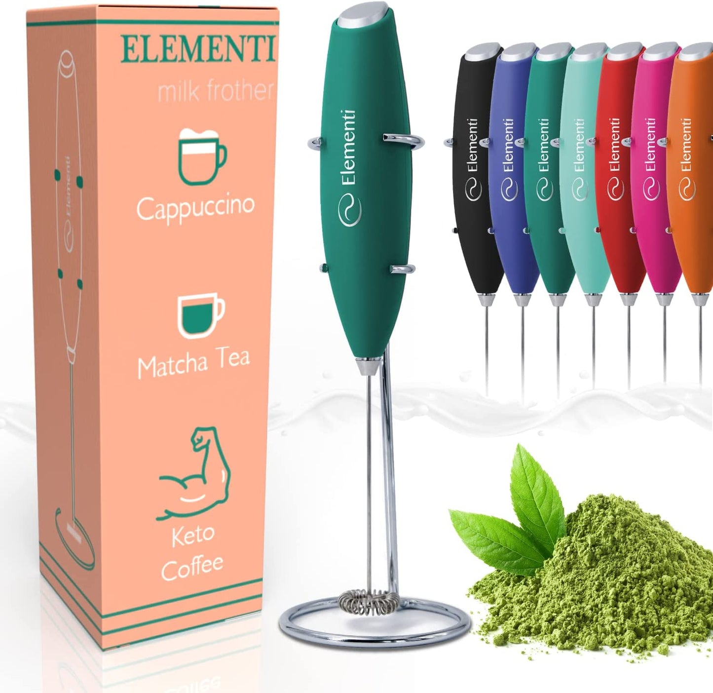 Milk Frother & Matcha Mixer: Electric Wand Mixer