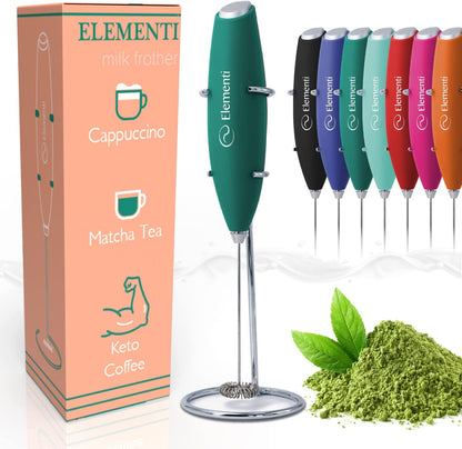 Milk Frother & Matcha Mixer: Electric Wand Mixer