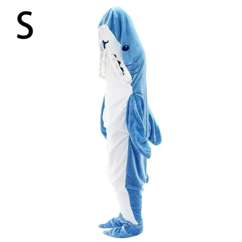 ComfySharky: Cozy Cartoon Shark Blanket Pajamas 